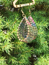 Load image into Gallery viewer, Pearlescent Rainbow Wooden Earrings