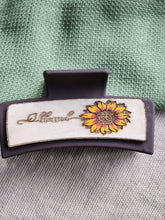 Load image into Gallery viewer, Sunflower Hair Clip & Wooden Earrings Set