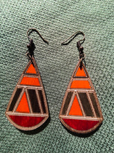 Load image into Gallery viewer, Teardrop Wood Earrings