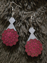 Load image into Gallery viewer, Mystic Mandala Bloom – Boho Wooden Earrings