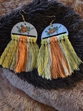 Load image into Gallery viewer, Sun Whisper – Wooden & Macramé Earrings