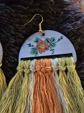 Load image into Gallery viewer, Sun Whisper – Wooden & Macramé Earrings