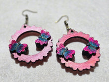 Load image into Gallery viewer, Mariposa Serena – Hand-Painted Wooden Butterfly Earrings