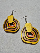 Load image into Gallery viewer, Earth Echoes – Autumn Boho Wooden Earrings