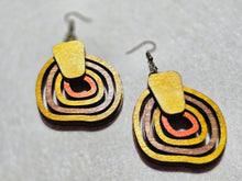 Load image into Gallery viewer, Earth Echoes – Autumn Boho Wooden Earrings