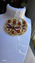 Load image into Gallery viewer, Autumn Wings - Handpainted Wooden Earrings