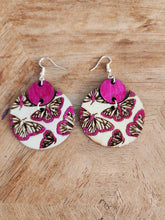 Load image into Gallery viewer, Engraved Butterfly Wooden Earrings
