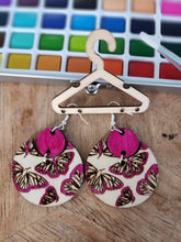 Load image into Gallery viewer, Engraved Butterfly Wooden Earrings
