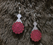 Load image into Gallery viewer, Mystic Mandala Bloom – Boho Wooden Earrings
