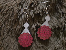 Load image into Gallery viewer, Mystic Mandala Bloom – Boho Wooden Earrings
