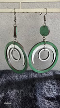 Load image into Gallery viewer, Lunar Dance Hand Painted Boho Wooden Earrings
