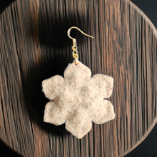 Load image into Gallery viewer, Boho Floral Statement Earrings, Handcrafted Embroidered Design
