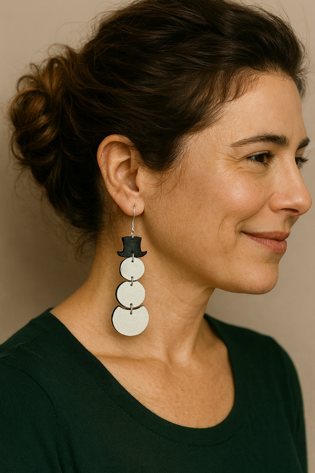 Snowlight  Dangle Wooden Earrings